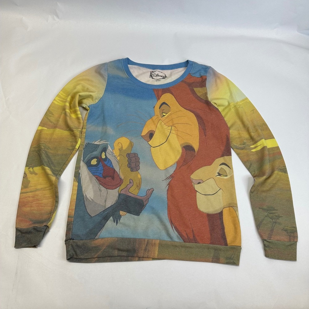 Disney‎ The Lion King Graphic Sweatshirt Mufasa Simba Rafiki Pride Lands Medium
